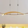 Lucande LED hanglamp Marija, 91 cm, goudkleurig, dimbaar