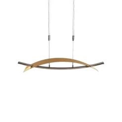 Lucande LED hanglamp Marija, 91 cm, goudkleurig, dimbaar