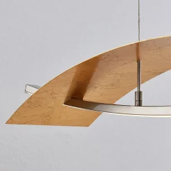 Lucande LED hanglamp Marija, 91 cm, goudkleurig, dimbaar