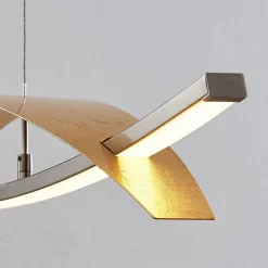 Lucande LED hanglamp Marija, 91 cm, goudkleurig, dimbaar