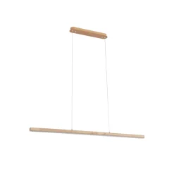 Lucande LED hanglamp Maruta, hout, balk, 120 cm, 3000K