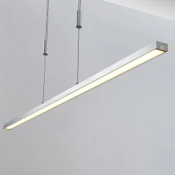 Lucande LED hanglamp Myron, touchdimmer, CCT, aluminium