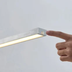 Lucande LED hanglamp Myron, touchdimmer, CCT, aluminium