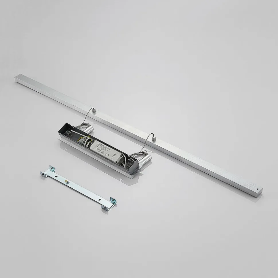 Lucande LED hanglamp Myron, touchdimmer, CCT, aluminium