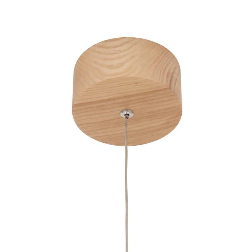 Lucande LED hanglamp Nojus, hout, omhoog/omlaag, Ø 6 cm