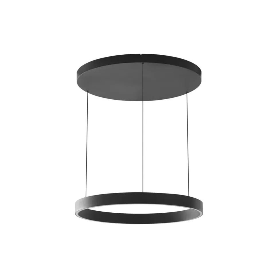 Lucande LED hanglamp Philine, Ø 60 cm, zwart, ijzer