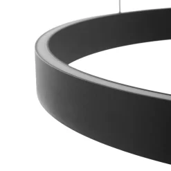 Lucande LED hanglamp Philine, Ø 60 cm, zwart, ijzer