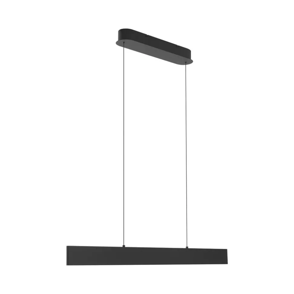 Lucande LED hanglamp Philine, lengte 101 cm zwart ijzer