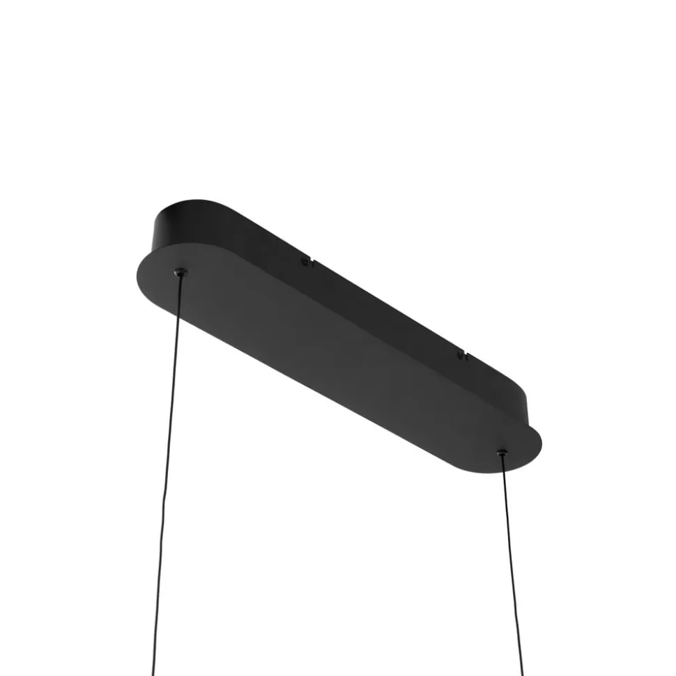 Lucande LED hanglamp Philine, lengte 101 cm zwart ijzer