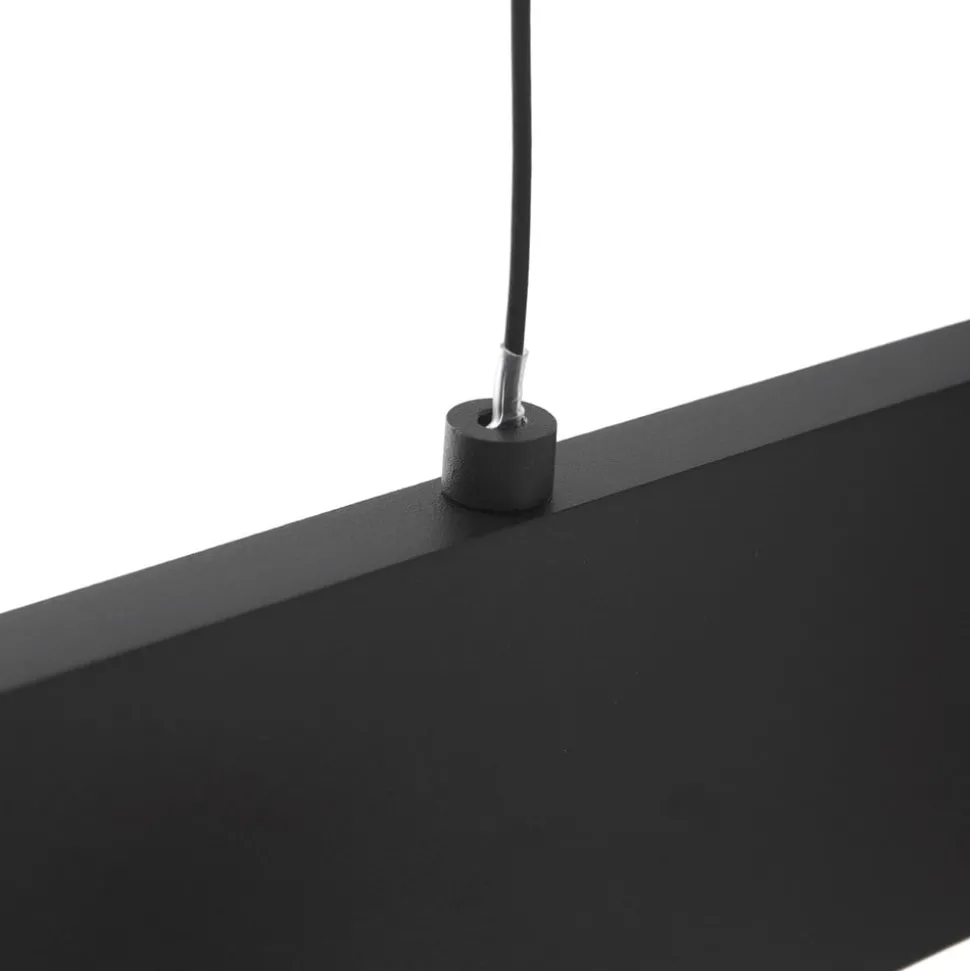 Lucande LED hanglamp Philine, lengte 101 cm zwart ijzer