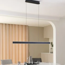 Lucande LED hanglamp Philine, lengte 121 cm zwart ijzer