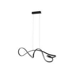 Lucande LED hanglamp Rodado, zwart, 110 cm, aluminium