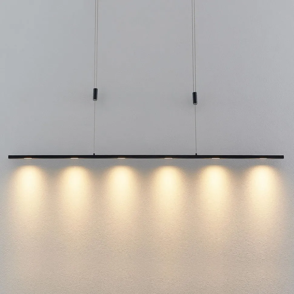 Lucande LED hanglamp Stakato, 140 cm, 6-lamps, dimbaar