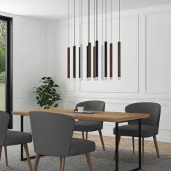 Lucande LED hanglamp Stoika, 80cm, 16-lichts, hoekig