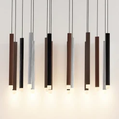 Lucande LED hanglamp Stoika, 80cm, 16-lichts, hoekig