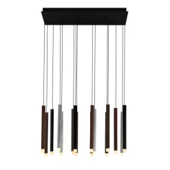 Lucande LED hanglamp Stoika, 80cm, 16-lichts, hoekig
