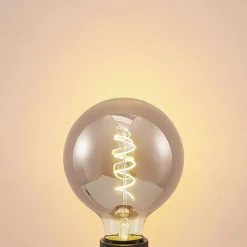 Lucande LED lamp E27 G125 4 W rook 1.800 K dimbaar