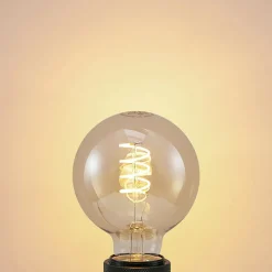 Lucande LED lamp E27 G95 4W 2.700 K dimbaar amber