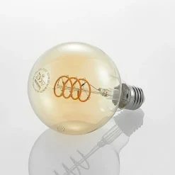 Lucande LED lamp E27 G95 4W 2.700 K dimbaar amber