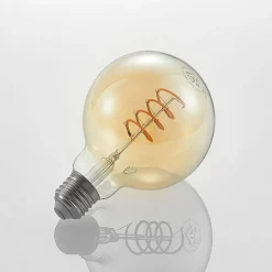 Lucande LED lamp E27 G95 4W 2.700 K dimbaar amber