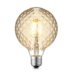 Lucande LED lamp E27 G95 4W 2.700K dimbaar amber