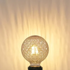 Lucande LED lamp E27 G95 4W 2.700K dimbaar amber