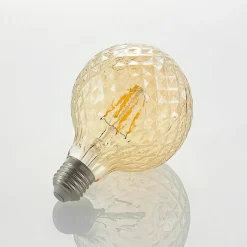 Lucande LED lamp E27 G95 4W 2.700K dimbaar amber