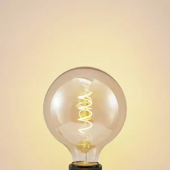 Lucande LED lamp E27 G125 4W 2.700K dimbaar amber