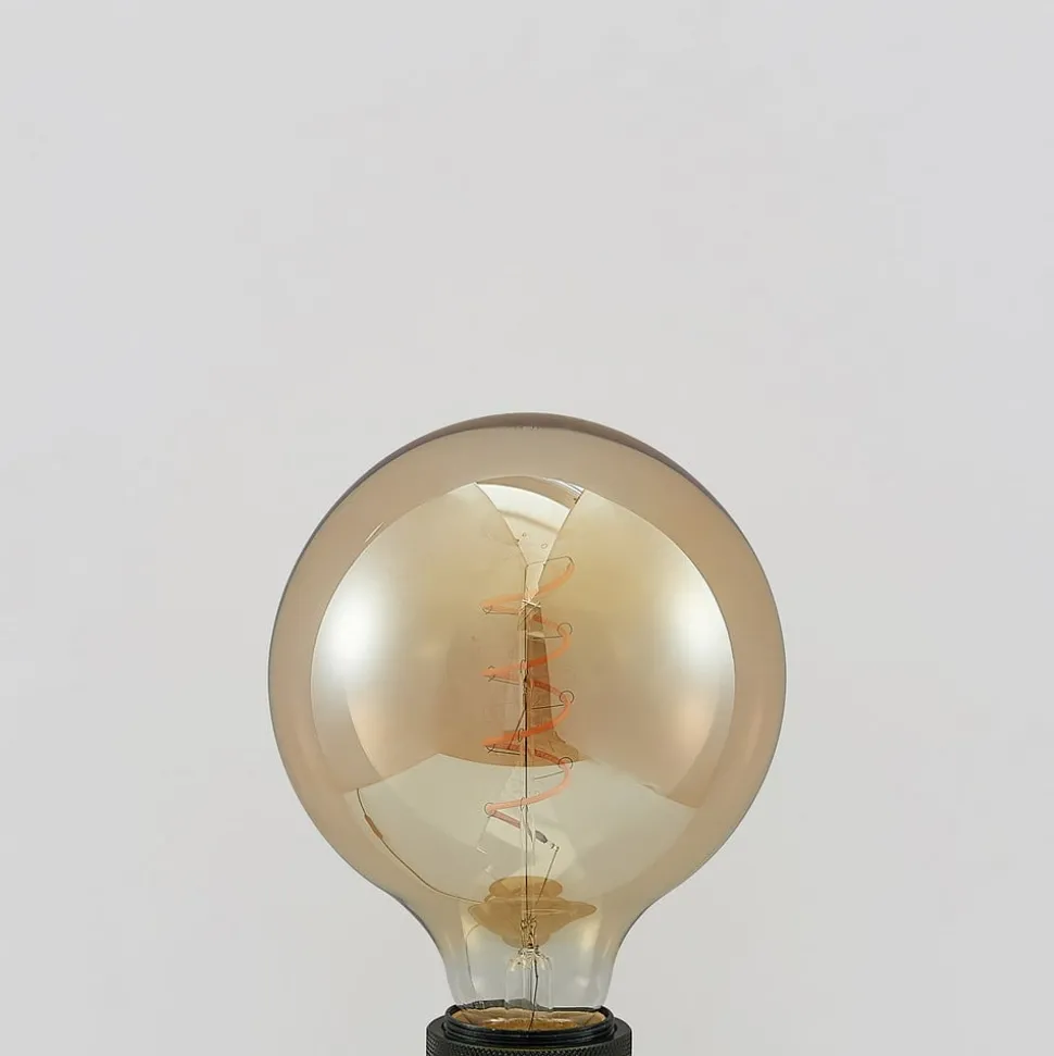 Lucande LED lamp E27 G125 4W 2.700K dimbaar amber