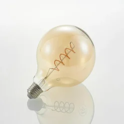 Lucande LED lamp E27 G125 4W 2.700K dimbaar amber