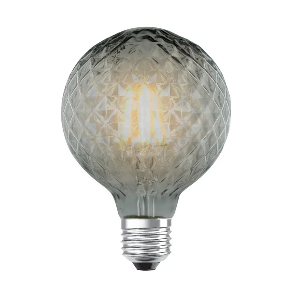 Lucande LED lamp E27 G95 4W 1.800K dimbaar smoke