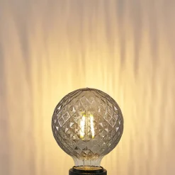 Lucande LED lamp E27 G95 4W 1.800K dimbaar smoke