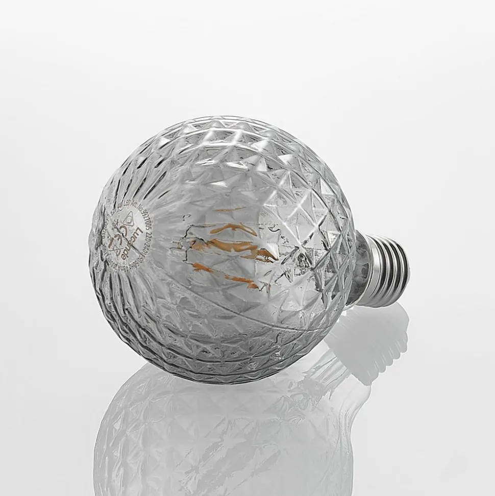 Lucande LED lamp E27 G95 4W 1.800K dimbaar smoke