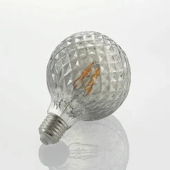 Lucande LED lamp E27 G95 4W 1.800K dimbaar smoke