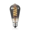Lucande LED lamp E27 ST64 4W 1.800K dimbaar titanium