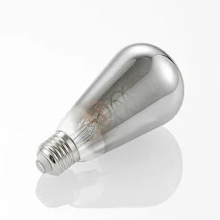 Lucande LED lamp E27 ST64 4W 1.800K dimbaar titanium