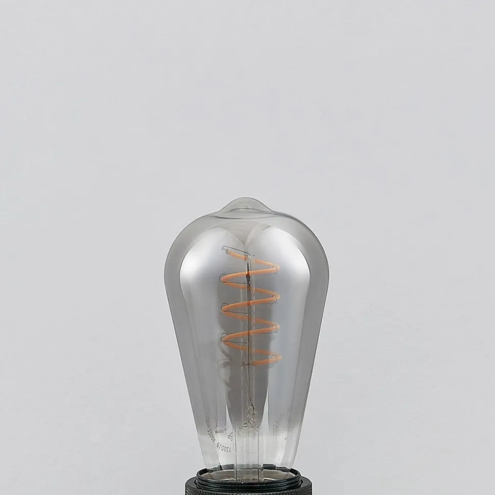 Lucande LED lamp E27 ST64 4W rook 1.800 K dimbaar
