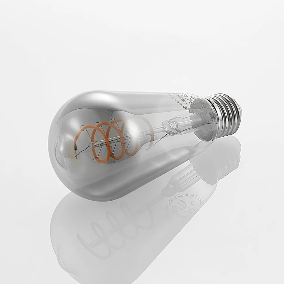 Lucande LED lamp E27 ST64 4W rook 1.800 K dimbaar