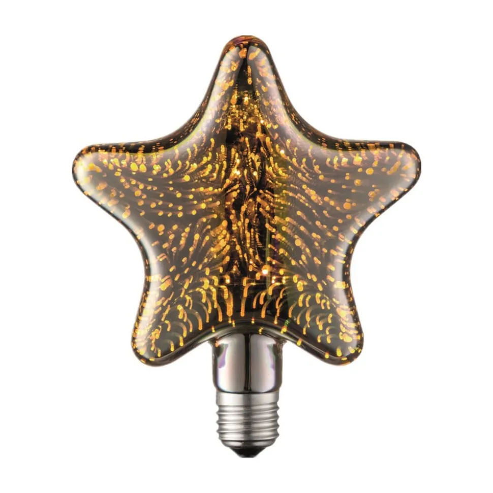 Lucande LED lamp E27 ster 4W 3D vuurwerk
