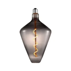 Lucande LED lamp E27 4W Ø15cm 1800K smoke