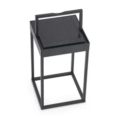 Lucande LED lamp op zonne-energie Lynzy, 38cm, zwart, metaal, IP65