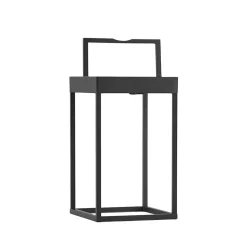 Lucande LED lamp op zonne-energie Lynzy, 38cm, zwart, metaal, IP65