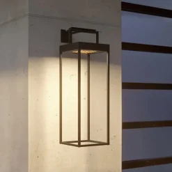 Lucande LED lamp op zonne-energie Lynzy, 58cm, zwart, metaal, IP65