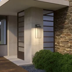 Lucande LED lamp op zonne-energie Lynzy, 58cm, zwart, metaal, IP65