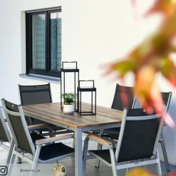 Lucande LED lamp op zonne-energie Lynzy, 58cm, zwart, metaal, IP65