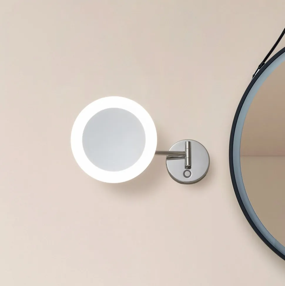 Lucande LED make-upspiegel Fyria, chroom, staal, CCT