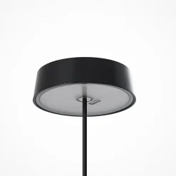 Lucande LED oplaadbare tafellamp Tibia, zwart, aluminium, USB, IP54