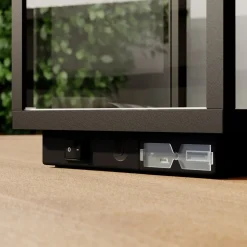 Lucande LED oplaadbare tafellamp Cube, aluminium, IP54, dimbaar