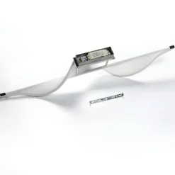 Lucande LED plafondlamp Edano, 122 cm, wit, textiel, dimbaar