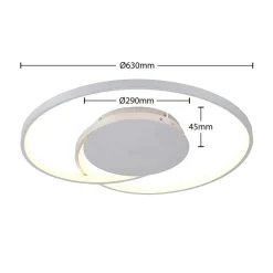 Lucande LED plafondlamp Enesa, 63 cm, CCT, afstandsbediening, dimbaar